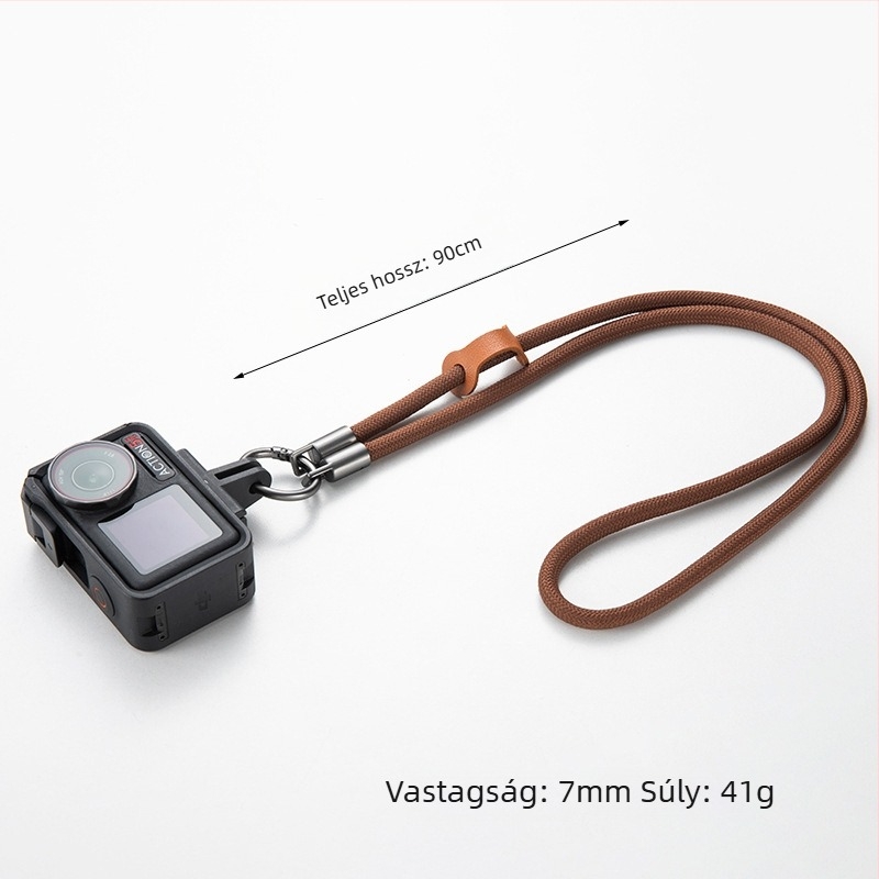 DJI Action 5 Pro akciókamera nyakpánt, anti-lost dizájn, poliészter zsinór, fém csat, logó nyomtatás lehetséges