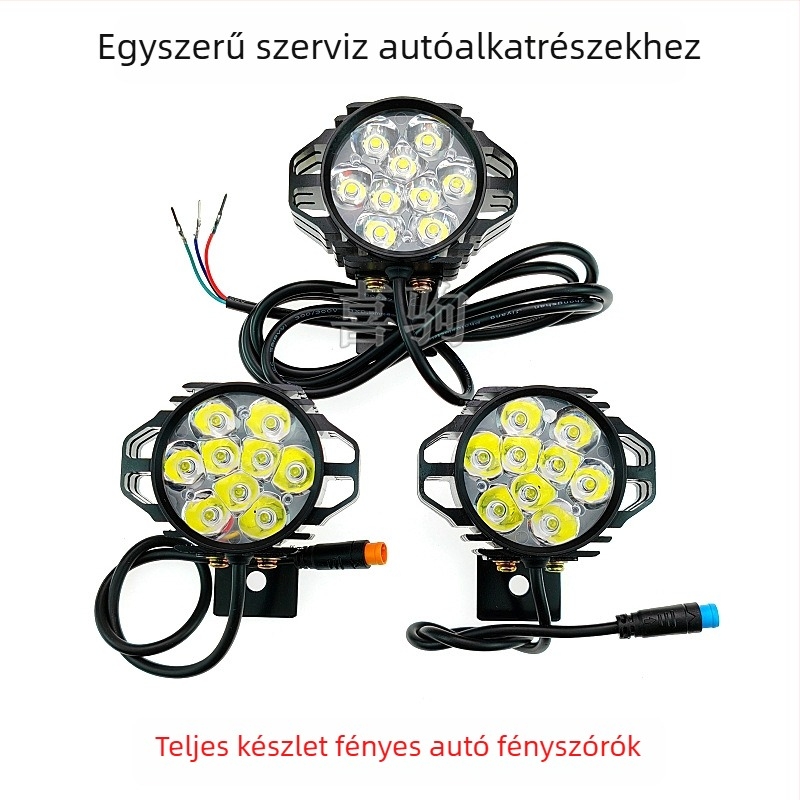LED első lámpa összecsukható kerékpárhoz, alumíniumötvözet, 12W, 36-80V, Modell YTDD