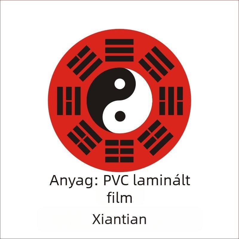 Öntapadós mobiltelefon matrica Tai Chi nyolc diagram motívummal, taoista feng shui művészet; bevont papír; testreszabható