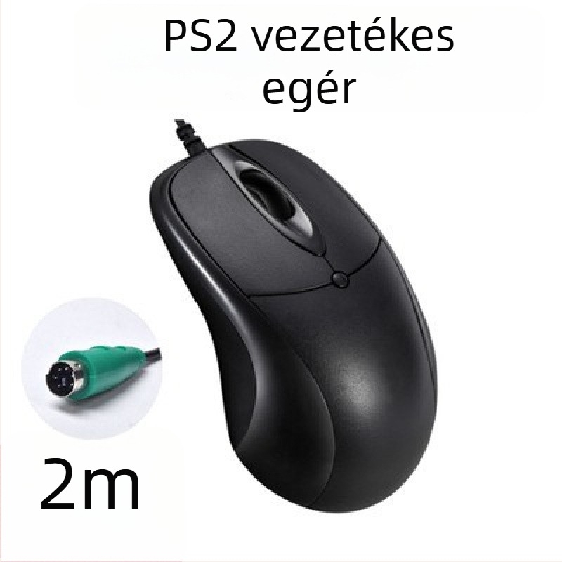 USB-s vezetékes számítógépes egér hosszú kábellel, 2m/3m/5m, 3 gomb, fotóelektrikus érzékelő, asztali számítógéphez/TV-monitorhoz