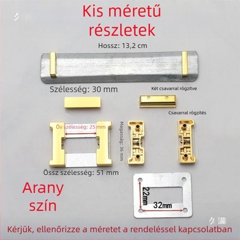 Fém táska záróklipsz I- és H-alakú rugóval – hardver DIY táskákhoz