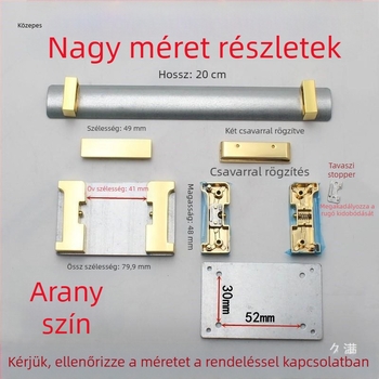 Fém táska záróklipsz I- és H-alakú rugóval – hardver DIY táskákhoz