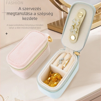 Ékszerdoboz, modern minimalista stílus, kemény kivitel, egységes mintázat