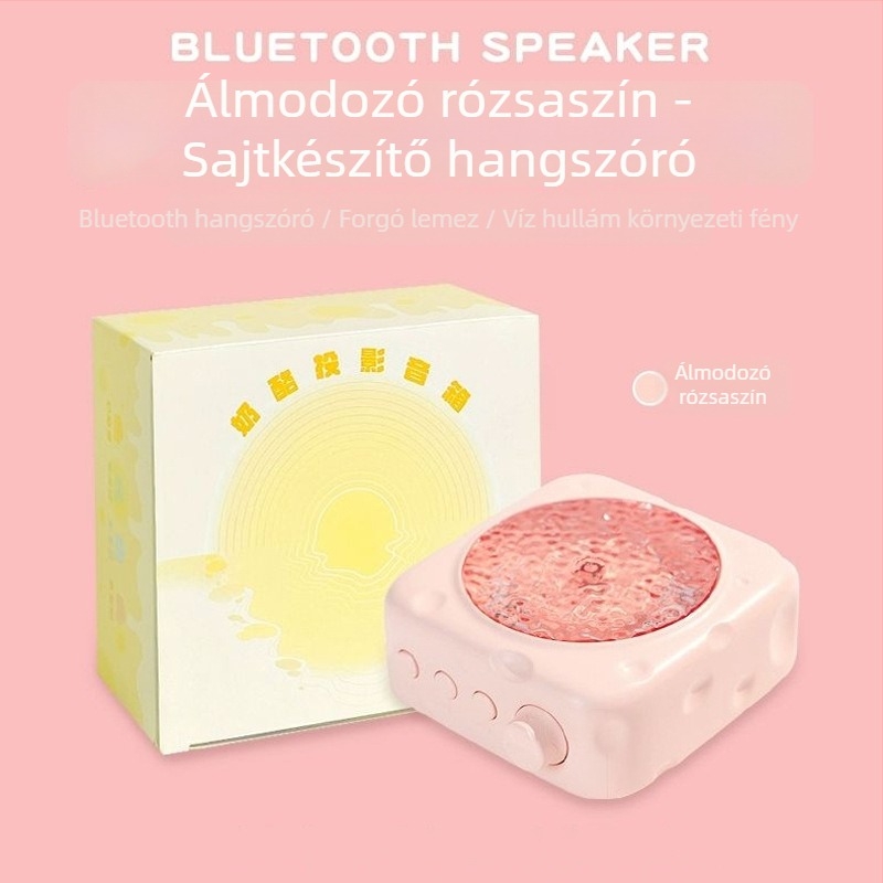 Vetítő Bluetooth hangszóró környezeti világítással (5W, Bluetooth 5.3, 30 Hz–15 kHz, SNR ≥70 dB, beépített akkumulátor 1000–1200 mAh)
