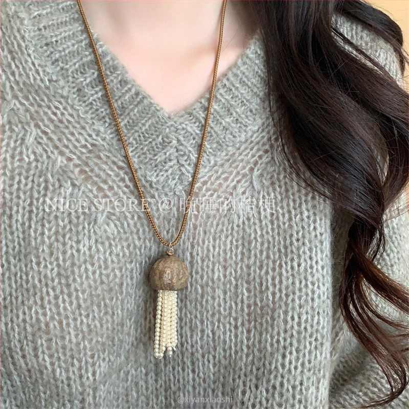 Hosszú nyaklánc cinkötvözetből nőknek, csillagjegy jel, koreai stílus, őszi 2025 kiadás