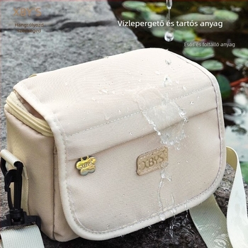 PU bőrű kameratáska tükör nélküli kamerákhoz, vállon átvethető, kézitáska stílus, otthoni tárolás, 2025 tavasz megjelenés