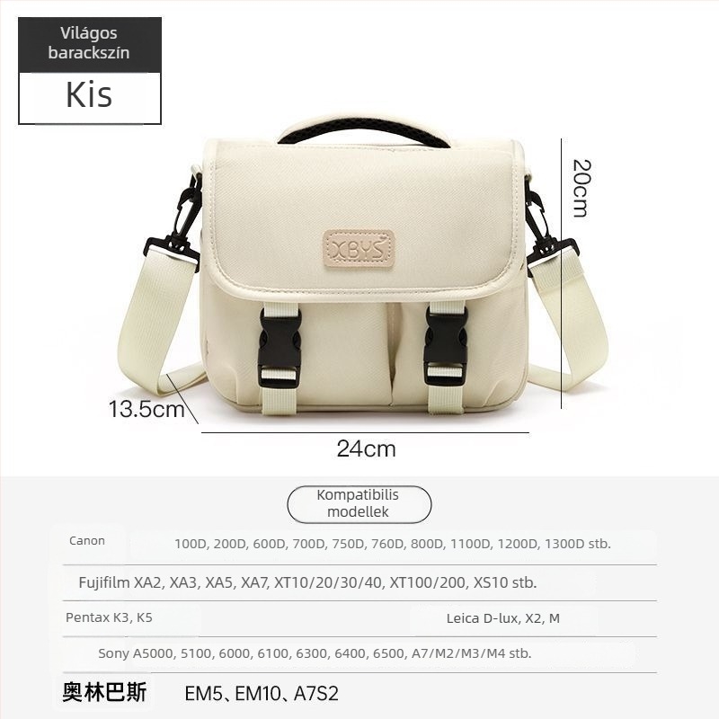 PU bőrű kameratáska tükör nélküli kamerákhoz, vállon átvethető, kézitáska stílus, otthoni tárolás, 2025 tavasz megjelenés