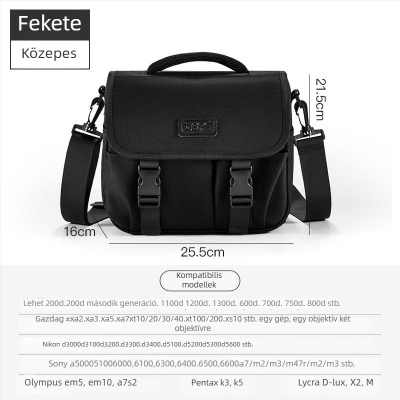 PU bőrű kameratáska tükör nélküli kamerákhoz, vállon átvethető, kézitáska stílus, otthoni tárolás, 2025 tavasz megjelenés