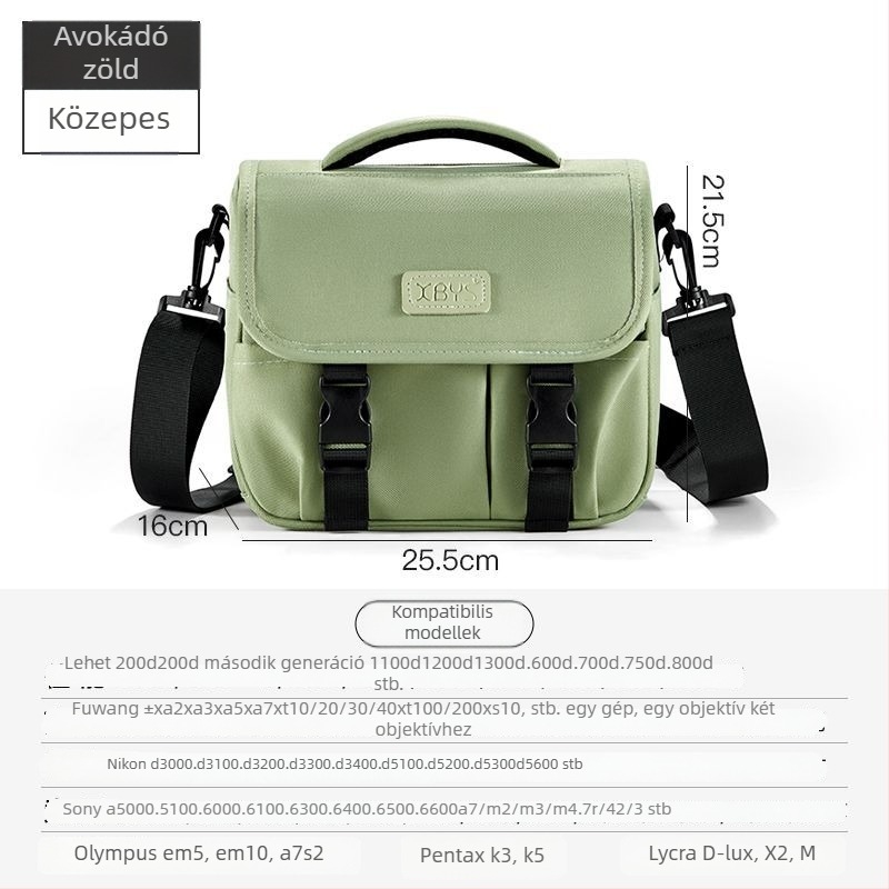 PU bőrű kameratáska tükör nélküli kamerákhoz, vállon átvethető, kézitáska stílus, otthoni tárolás, 2025 tavasz megjelenés