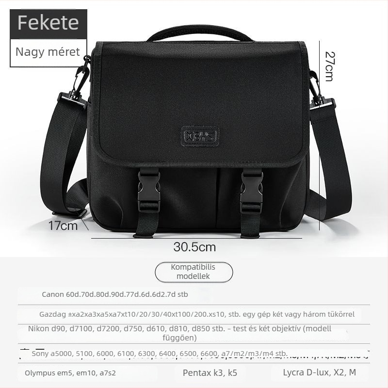 PU bőrű kameratáska tükör nélküli kamerákhoz, vállon átvethető, kézitáska stílus, otthoni tárolás, 2025 tavasz megjelenés