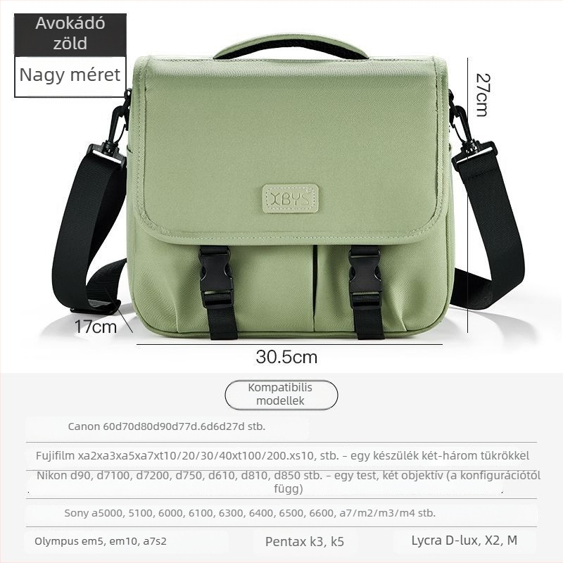 PU bőrű kameratáska tükör nélküli kamerákhoz, vállon átvethető, kézitáska stílus, otthoni tárolás, 2025 tavasz megjelenés