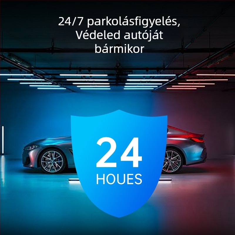 4K előre-hátul kettős felvételt rögzítő autós kamera, Wi‑Fi, visszapillantóba szerelhető, háromlencsés rendszer