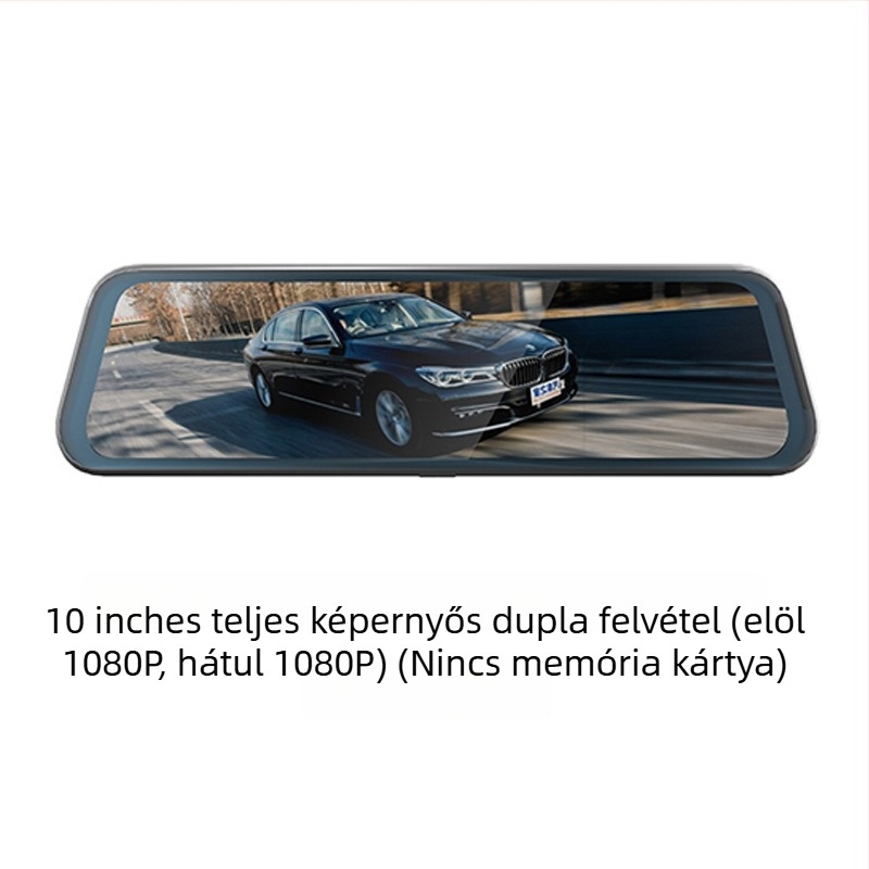 4K előre-hátul kettős felvételt rögzítő autós kamera, Wi‑Fi, visszapillantóba szerelhető, háromlencsés rendszer