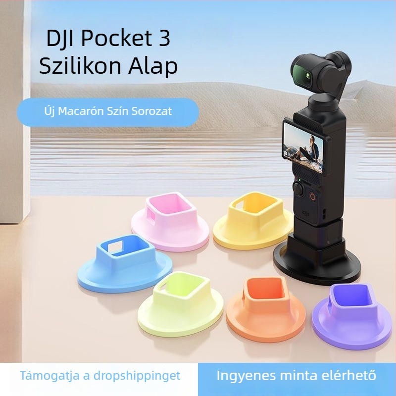 Silikon anti-slip asztali alap DJI Pocket 3-hoz — kameraasztali állvány, kompatibil Pocket 3-mal, testreszabható logó