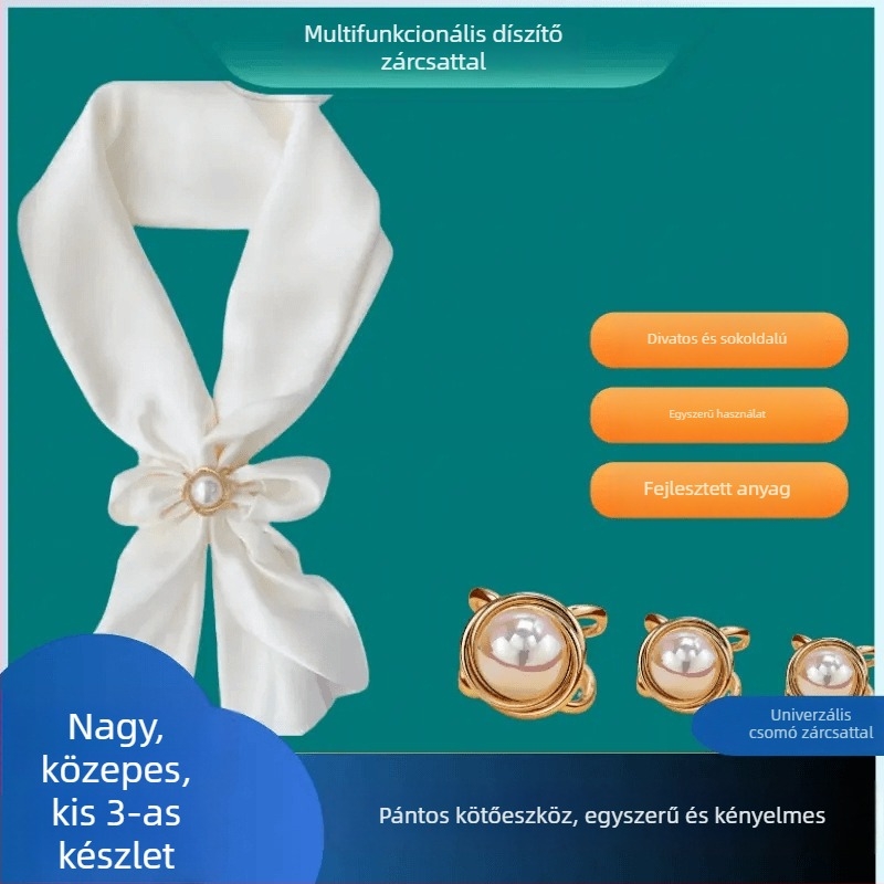 3 dar ötvözetes ingzár – minimalist női stílus, virágos dizájn, gyöngyház berakás, elektroplátolt felület