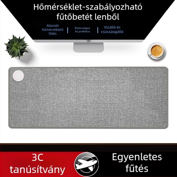 Melegített íróasztali pad időzítővel, nagy méret, irodai használatra