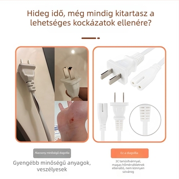 Melegített íróasztali pad időzítővel, nagy méret, irodai használatra