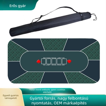 Csúszásmentes gumírozott asztali pad a pókerhez (Texas Hold'em, Guandan), 1200 x 600 x 2 mm