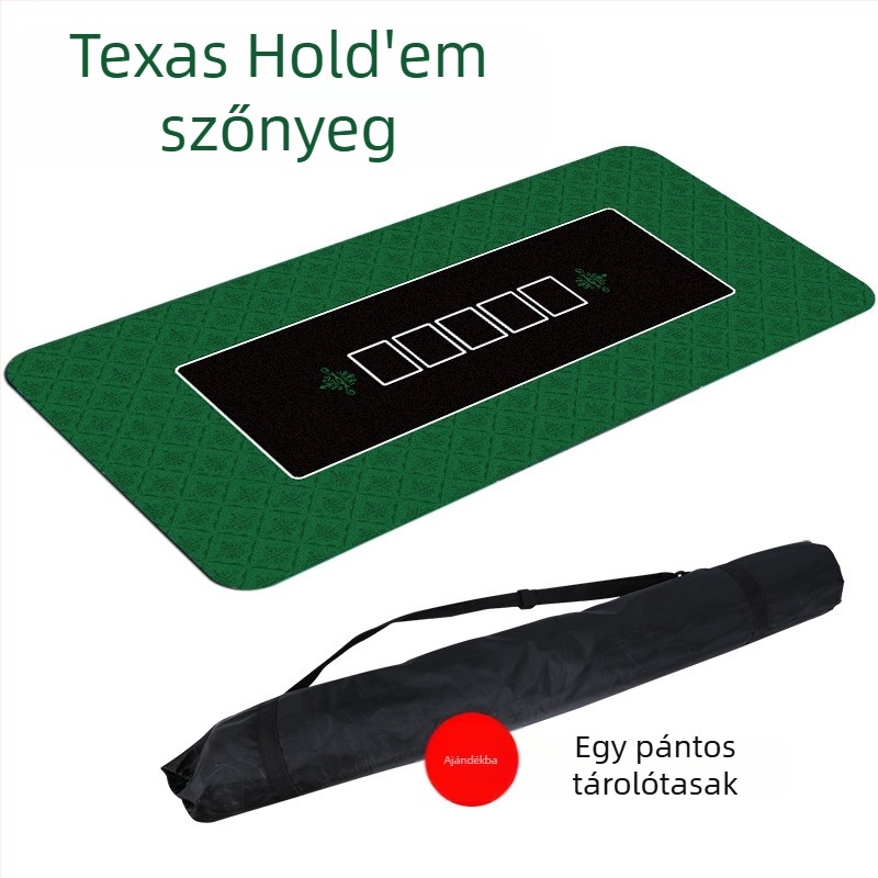 Csúszásmentes gumírozott asztali pad a pókerhez (Texas Hold'em, Guandan), 1200 x 600 x 2 mm