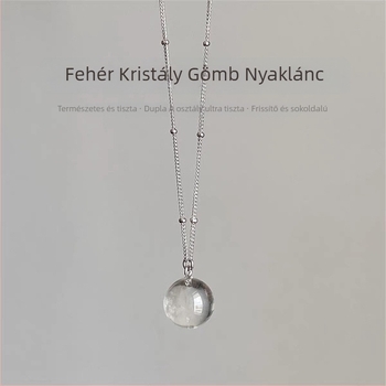 Kristályos medálos nyaklánc, természetes stílus, kézzel készített, 2025 tavasz, TXdL386