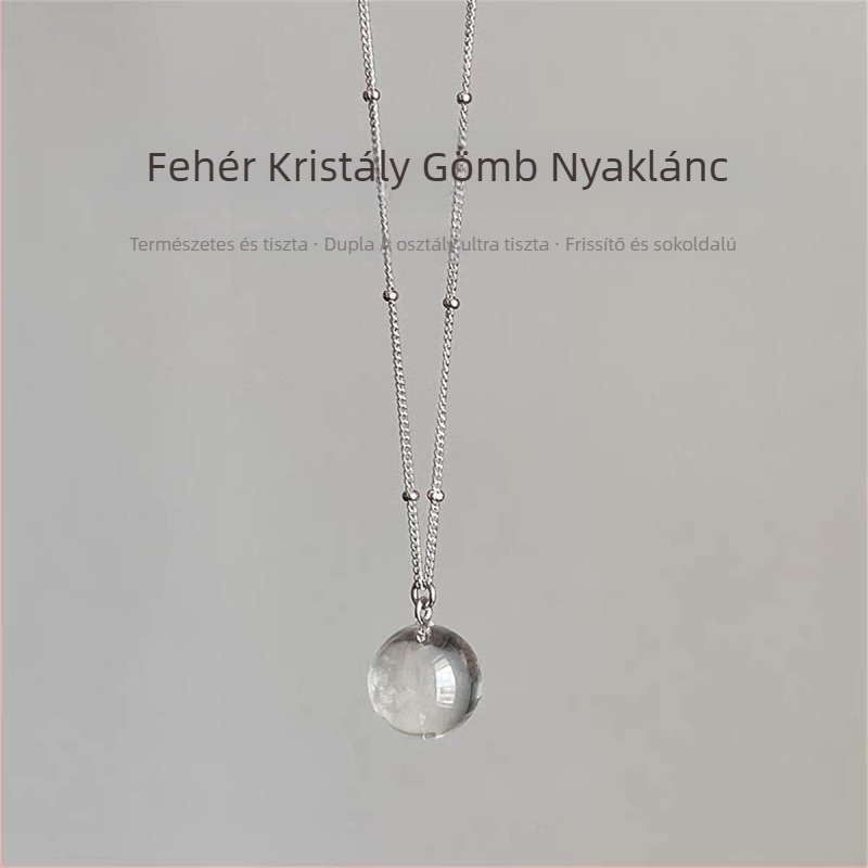 Kristályos medálos nyaklánc, természetes stílus, kézzel készített, 2025 tavasz, TXdL386