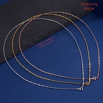 Nyaklánc – 925 ezüst, kígyó lánc, geometriai dizájn, uniszex