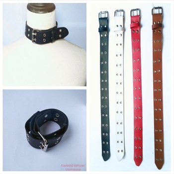 Nyakpánt Cortex anyagból, medál ötvözetből, Uniszex, 60 g, Geometriai stílus