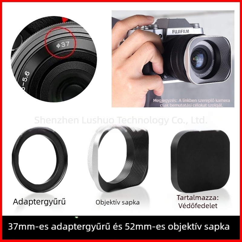 Objektív napellenző, modellek L-S01/L-S02, fényképezőgép objektívekhez, OEM feldolgozás, Eredet: Guangdong.