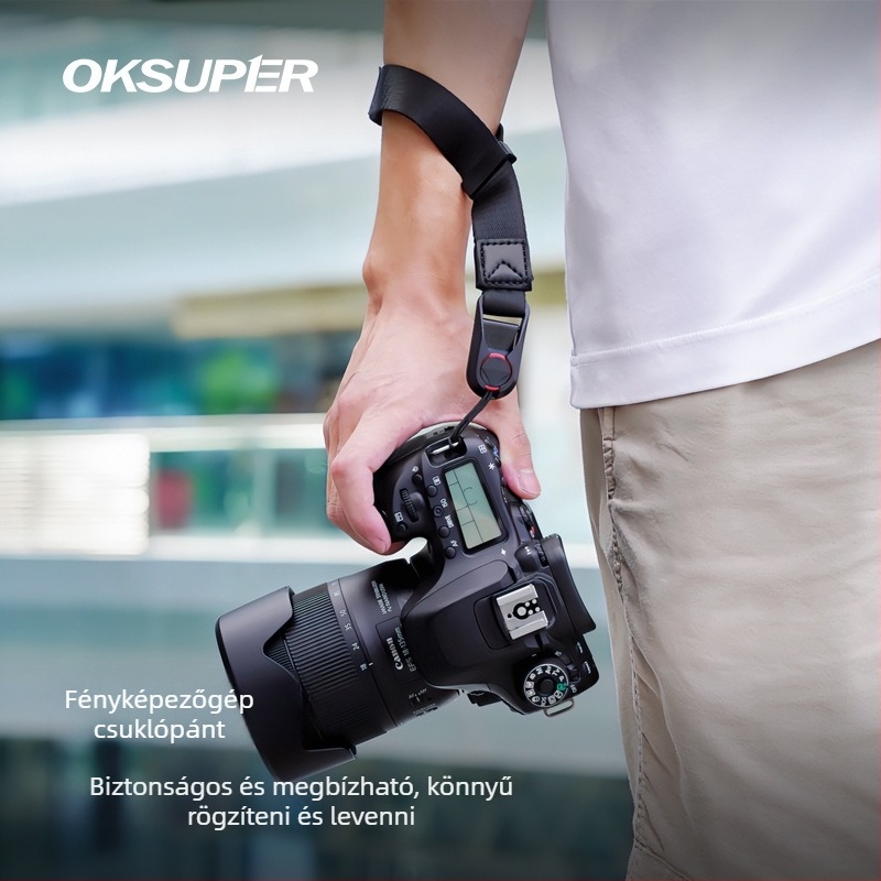 OKSUPER Kamera csuklópánt – kompatibilis Sony, Canon és DSLR vagy Mirrorless kamerákkal