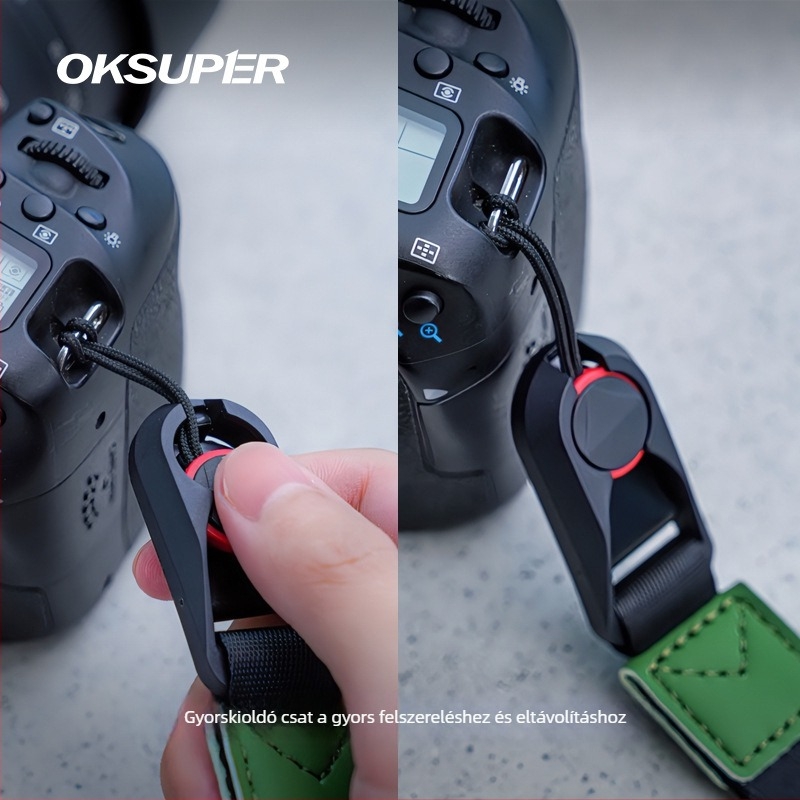 OKSUPER Kamera csuklópánt – kompatibilis Sony, Canon és DSLR vagy Mirrorless kamerákkal