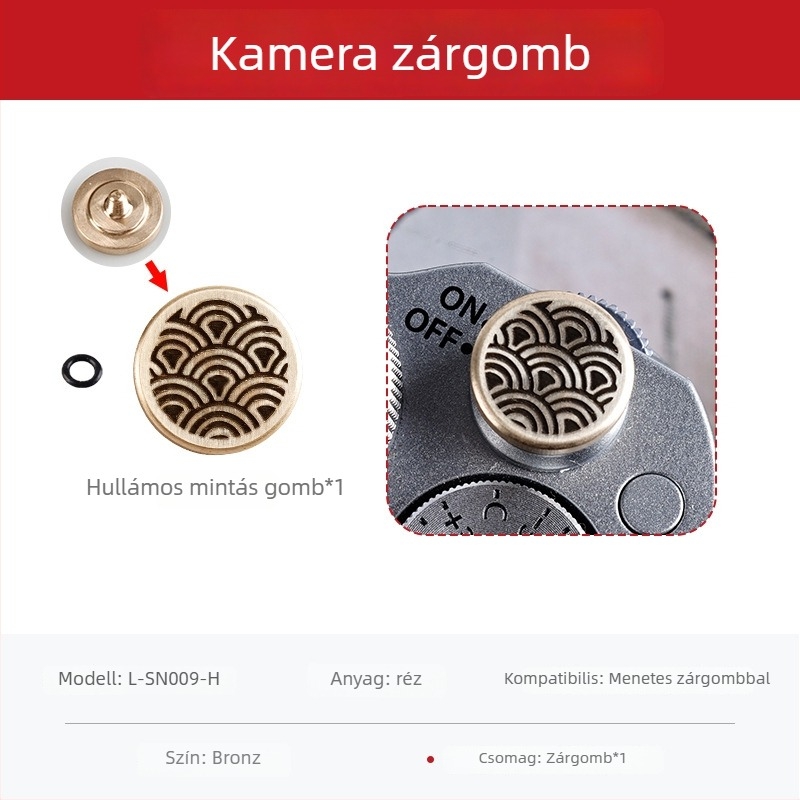 Fényképezőgép zárgombja Fuji XT5 XT4 XS10 S20 XT30 második generáció XE4 X100VI – OEM feldolgozás; Modell: Reference sku