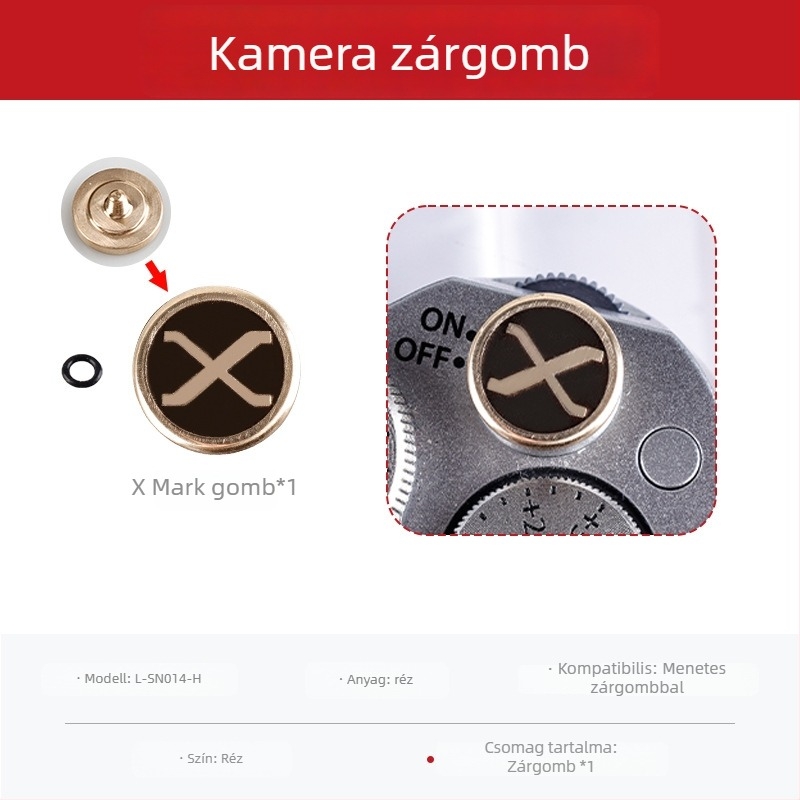 Fényképezőgép zárgombja Fuji XT5 XT4 XS10 S20 XT30 második generáció XE4 X100VI – OEM feldolgozás; Modell: Reference sku