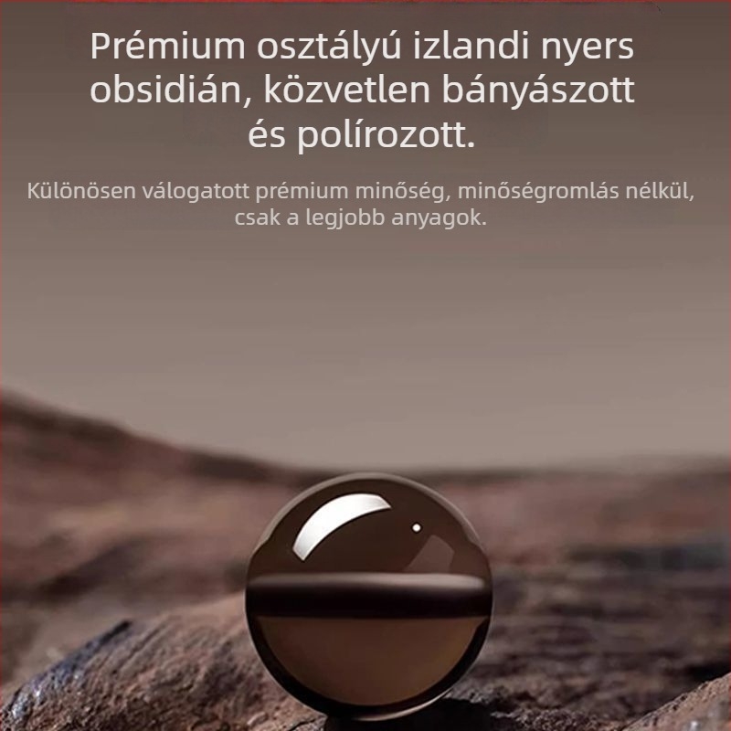 Uniszex obsidián karkötő jégkék akvamarinnal, ajándék a csillagjegy évére