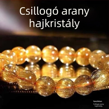 Uniszex Geometriai Kristály Karkötő – Csiszolt kristályok, Nincs fém bevonat, Brazíliai eredet, 2025 tavasz