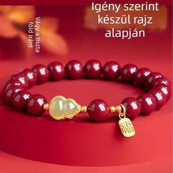 Cinnabar karkötő, vintage stílus, uniszex, kézzel készített, 27 darab, állat/zodiák motívum