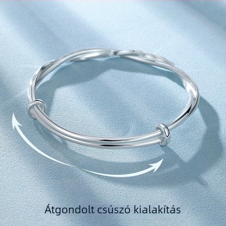 Női Möbiusz karkötő, divatos, különleges dizájn, magas minőség, letisztult és kifinomult, push-pull zár