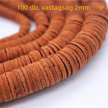 Borjúbőrből készült távtartó gyöngyök, 100 db, DIY ékszerekhez
