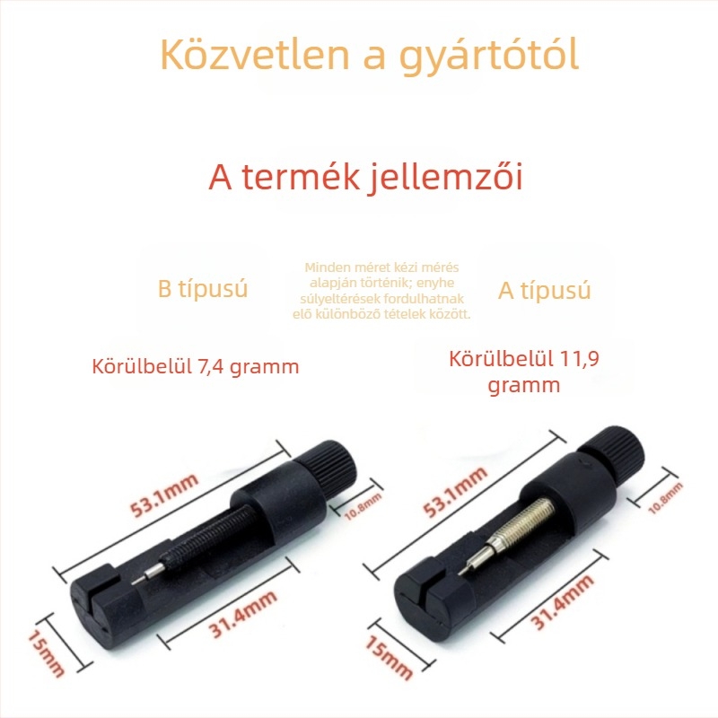 Óraszíj állító és leszedő eszköz – mini acél szíj állító eszköz a linkek eltávolításához (doboz 2000)