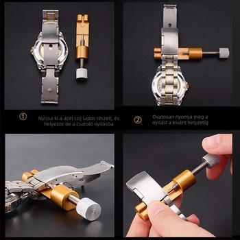 Fém óra szíj eltávolító és állító eszköz, óra javító eszköz, 1 darab készlet, 2024 tavasz megjelenés