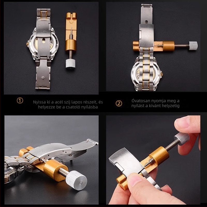 Fém óra szíj eltávolító és állító eszköz, óra javító eszköz, 1 darab készlet, 2024 tavasz megjelenés