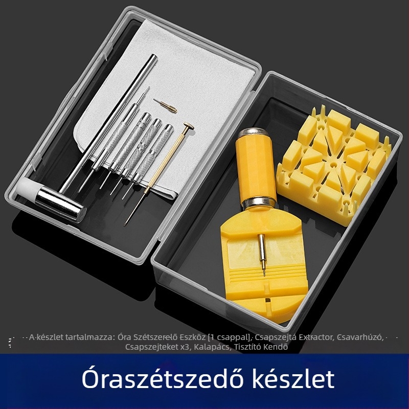 Óraszíj eltávolító és javító készlet — bőr szíj polírozás, Mink Oil tisztító, doboz 242 darab, ASLD márka, 2023 tavasz