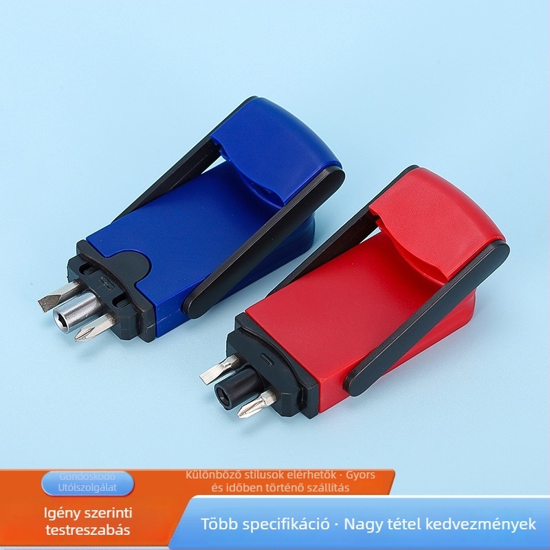 Csavarhúzó készlet mini mérőszalaggal és rugalmas vonalzóval, ABS, 2 készlet, hordozható és leválasztható, háztartási