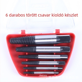 5 darabos készlet csavar- és szegecskihúzó eszközökkel, háztartási használatra