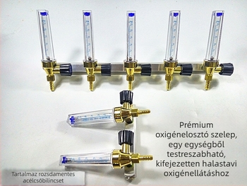 Oxigénellátás szabályozó szelep áramlásmérővel és argon szeleppel — szétszerelési eszközök készlet, opciók 1–12, otthoni használatra