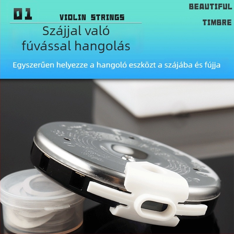 Alice 13csöves fúvós hangoló, szájjal történő hangolás és hallás-edzés, modell A003A, fém+műanyag, dobozos csomagolás