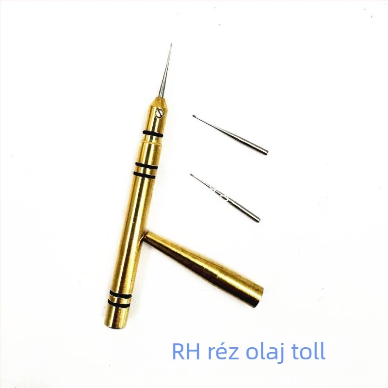 Órák javítására szolgáló eszközök sárgaréz fogantyúval, olaj toll a mechanizmushoz, cserélhető fej