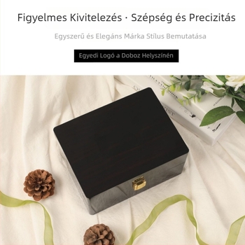 Fából készült óradoboz lakkozott felülettel ékszercsomagoláshoz, Kína