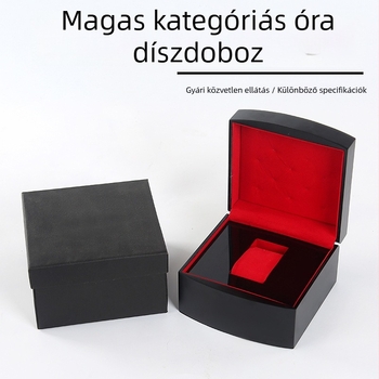 Fából készült óradoboz és ékszerdoboz, luxus férfi karóra tároló