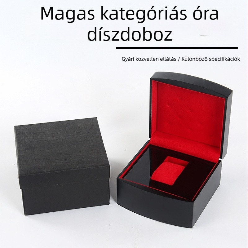 Fából készült óradoboz és ékszerdoboz, luxus férfi karóra tároló
