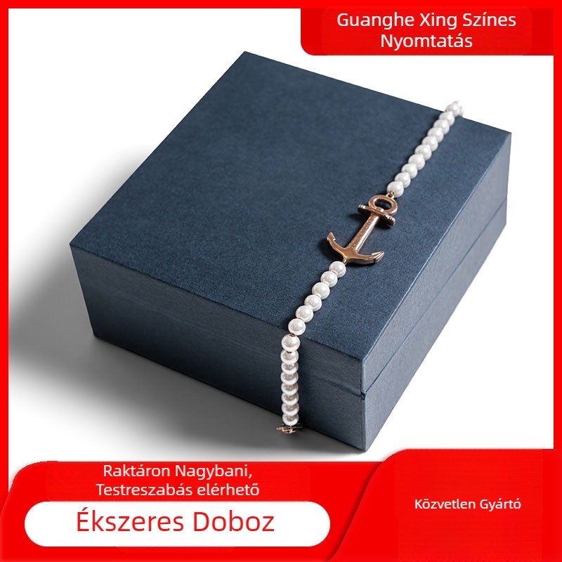 Ékszer- és óradoboz flip fedéllel – karton anyag, csomagolás ékszerekhez, tárolás, márka Guanghexing